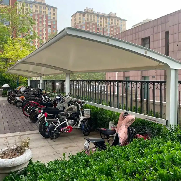 贺州膜结构电动车棚